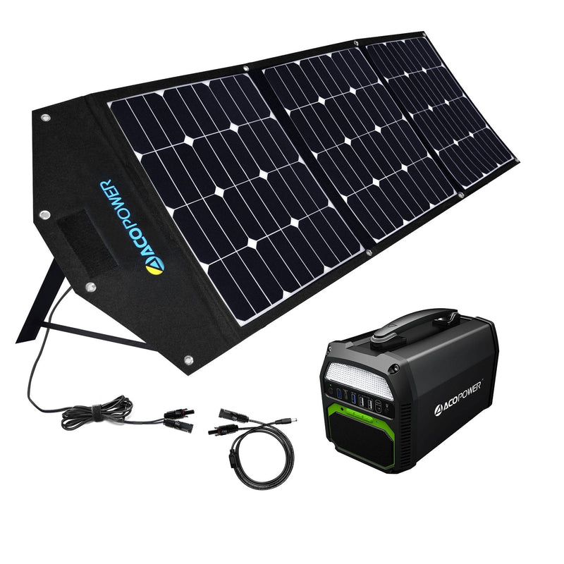 Acopower PS 500 (462Wh) Solar Generator and 120W Portable Solar Panel Kit