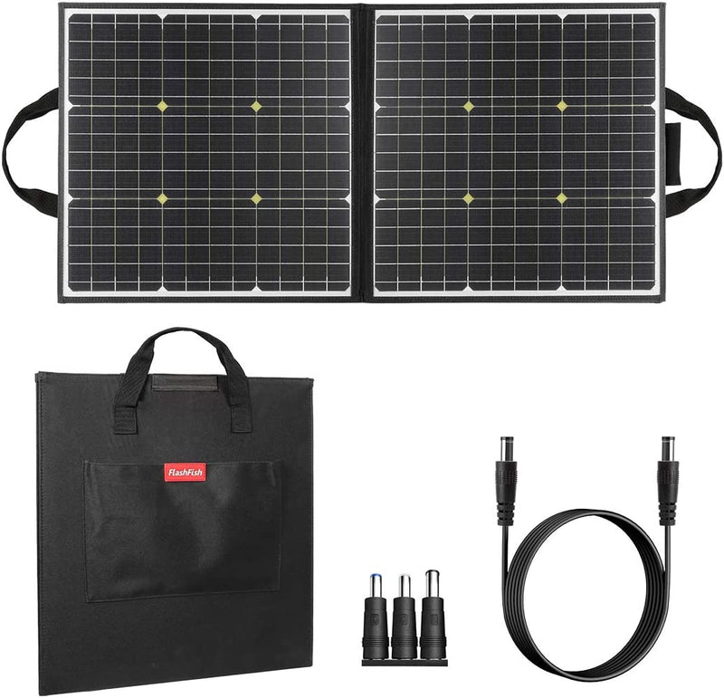 Flashfish 100W 18V Portable Solar Panel with 5V USB