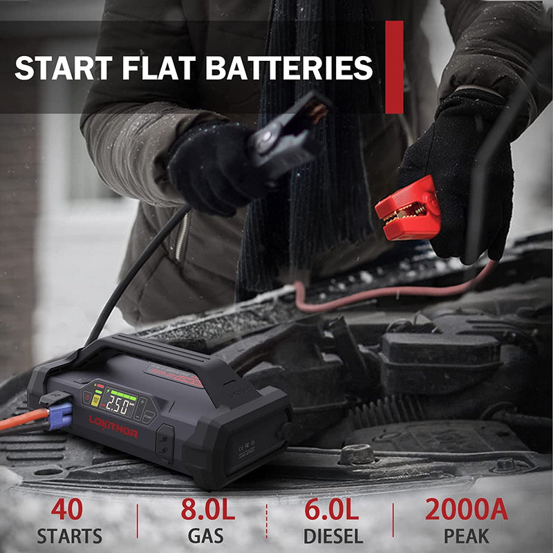 Lokithor Jump Starter with Air Compressor