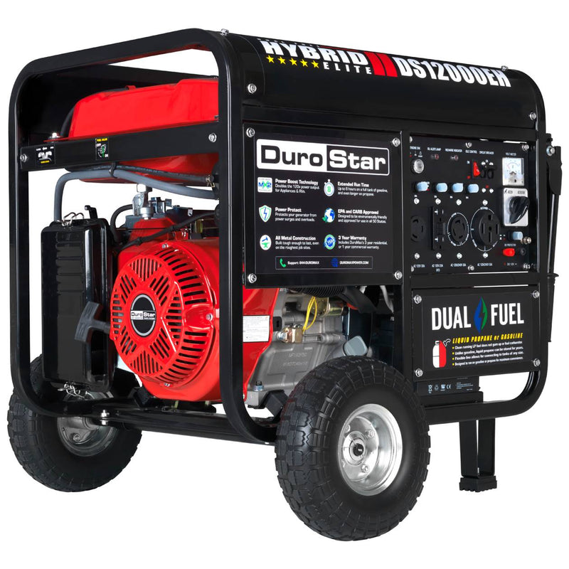 DuroStar DS12000EH 12,000 Watt Dual Fuel Hybrid Generator (Grade A Refurbished)