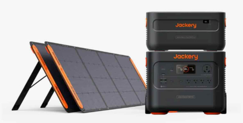 Jackery Explorer 2000 Plus Portable Power Station + 1 Battery Pack + 2 x 200W SolarSaga Panels