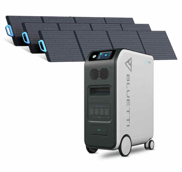 BLUETTI EP500 Solar Power Station + PV200 Home Battery Back Up