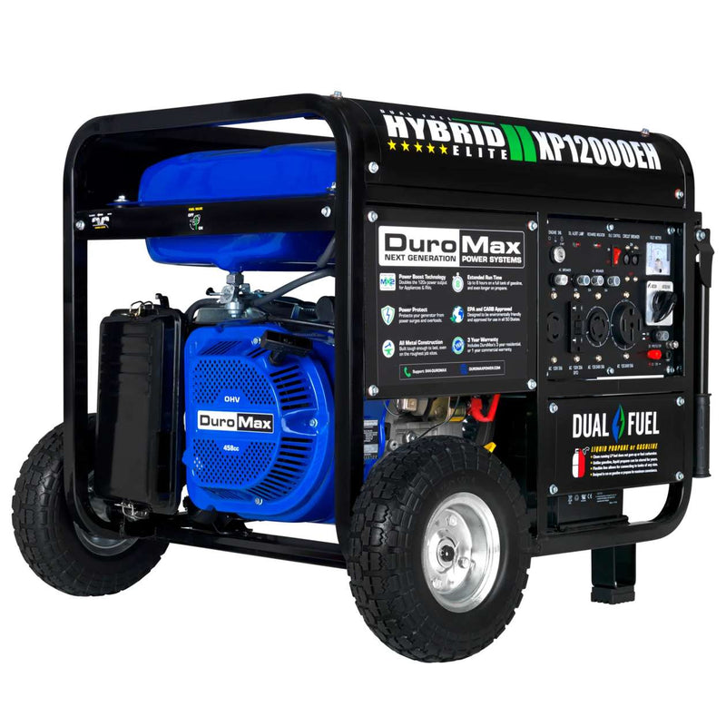 DuroMax XP12000EH 12,000 Watt Dual Fuel Hybrid Generator (Grade A Refurbished)