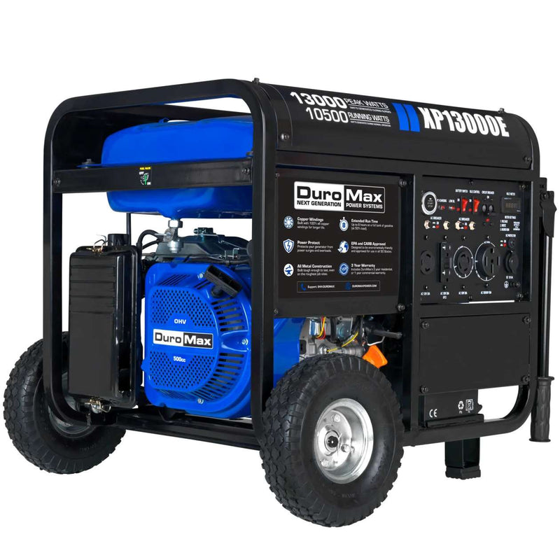 DuroMax XP13000E 13,000 Watt Gasoline Generator (Grade A Refurbished)