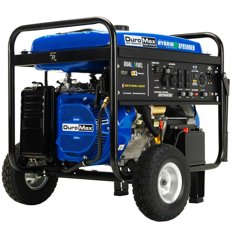 DuroMax XP8500EH 8,500 Watt 16 hp Dual Fuel Portable Generator w/ Electric Start 50-State (Grade A Refurbished)