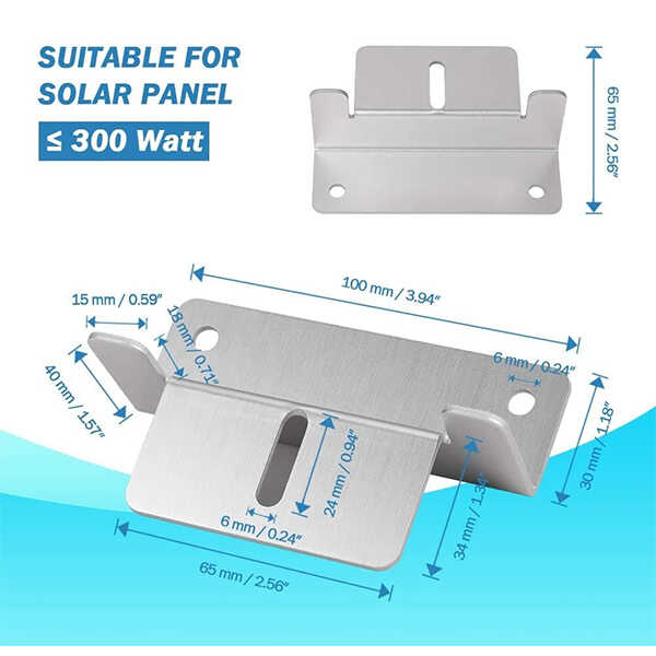 BougeRV Solar Panel Mounting Z Bracket Mount Kits Supporting