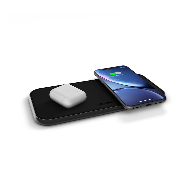 ZENS Aluminium Dual Wireless Charger 10W