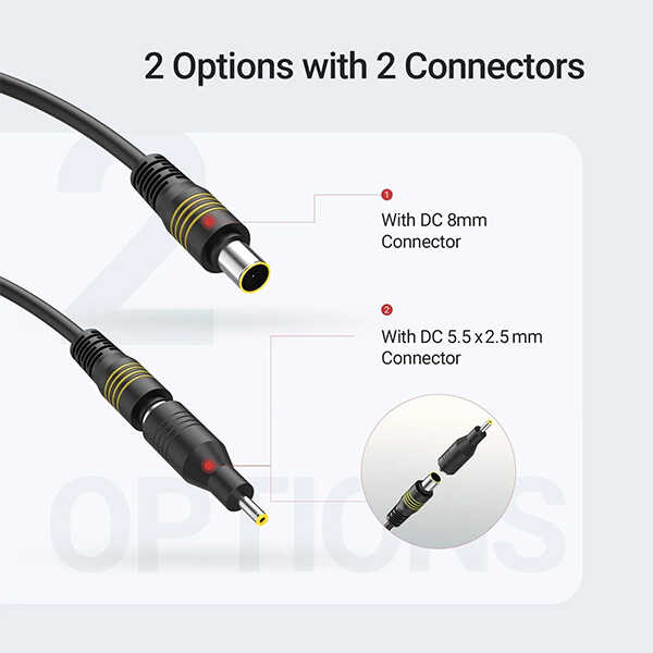 BougeRV 6Feet 14AWG Solar Connector to DC Adapter