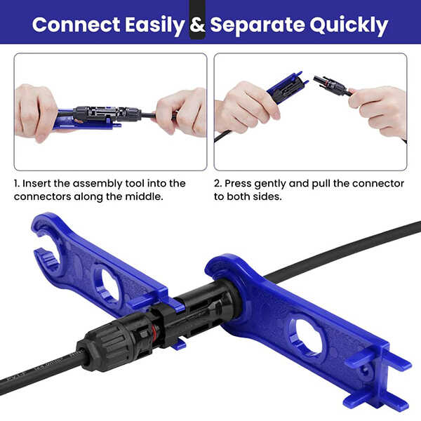 BougeRV Solar Connectors kits(6Pairs Male/Female &1 pair of spanners)