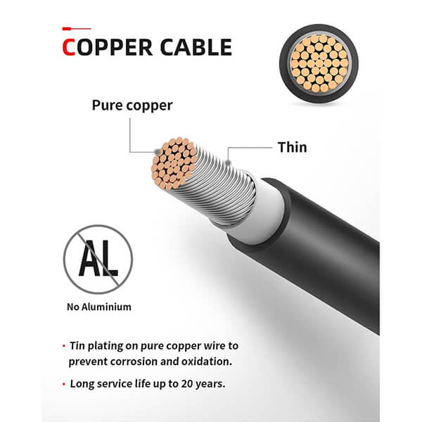 BougeRV Solar Extension Cable with Extra Free Connectors