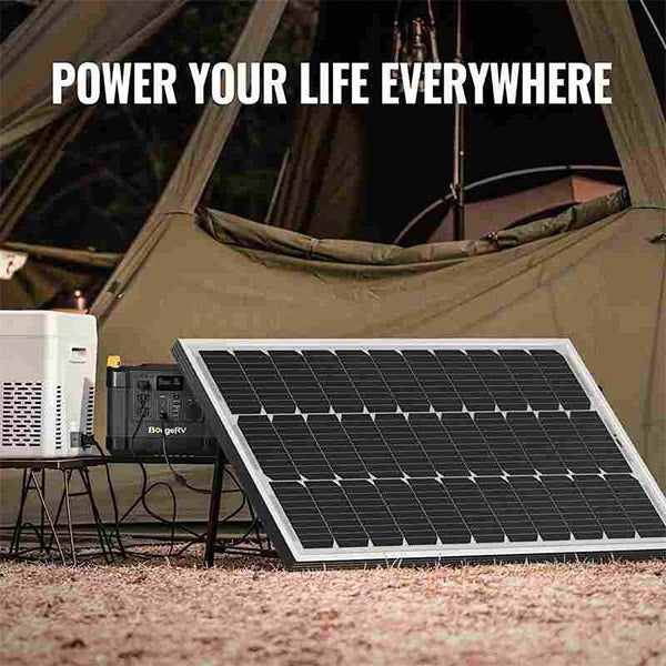 BougeRV 200W 12V 9BB Mono Solar Panel