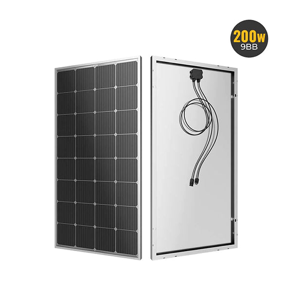 BougeRV 200W 12V 9BB Mono Solar Panel