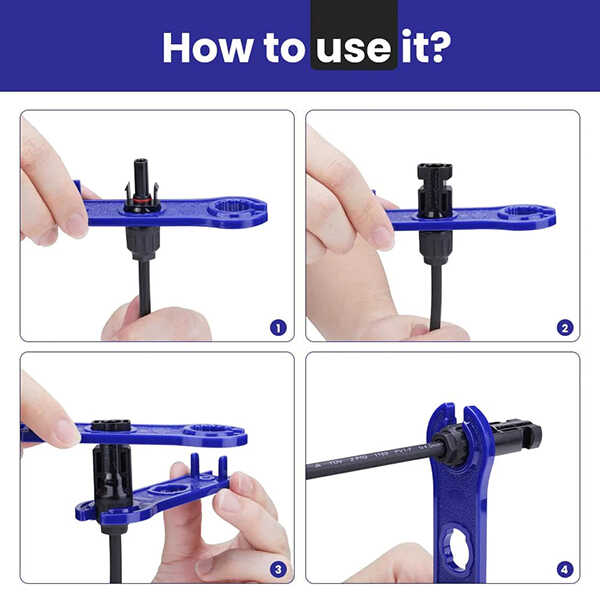 BougeRV 1 Pair Solar Connector Tool Assembly Spanners